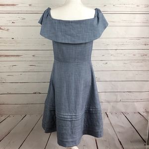 Banana Republic Off Shoulder Chambray Dress 10